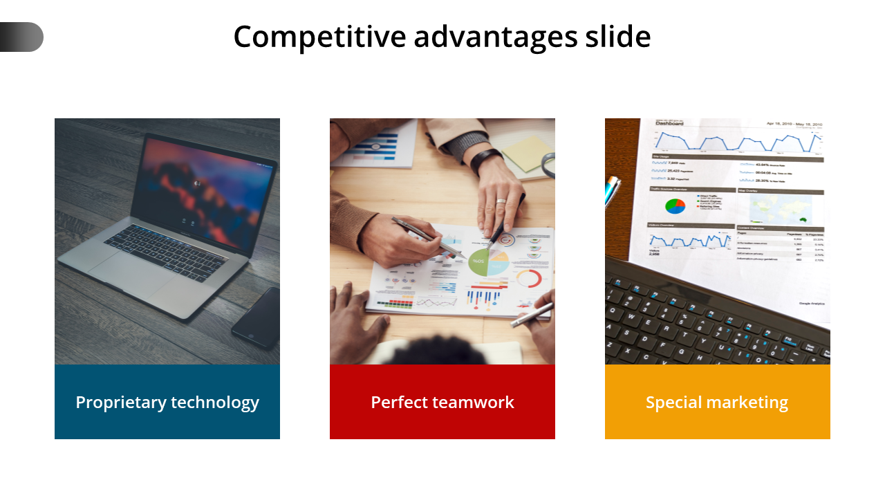 Stunning Competitive Advantage Slide Template Design